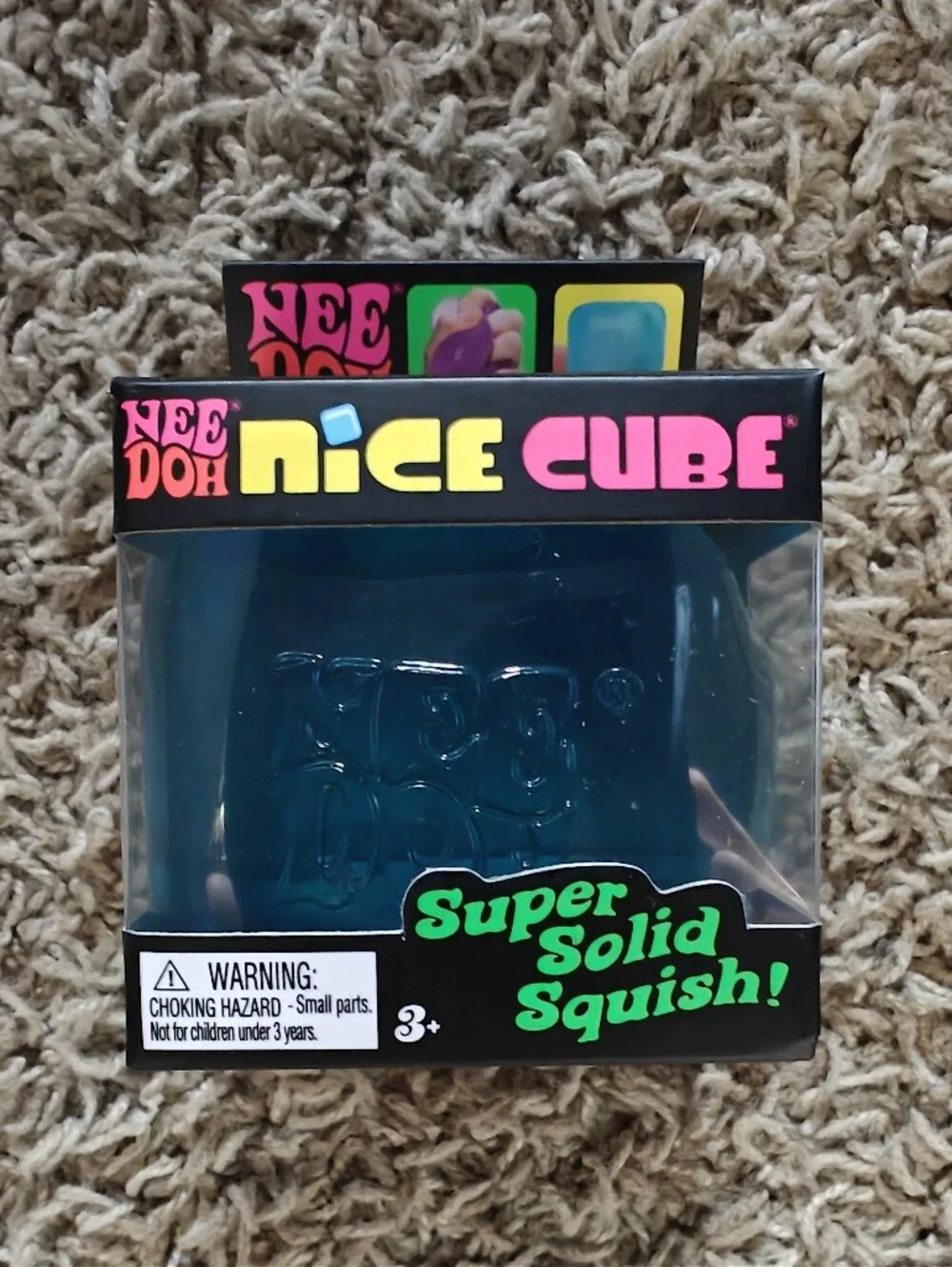 NeeDoh Nice Cube Boxed Squishy Collectible - Blue In Original Packaging